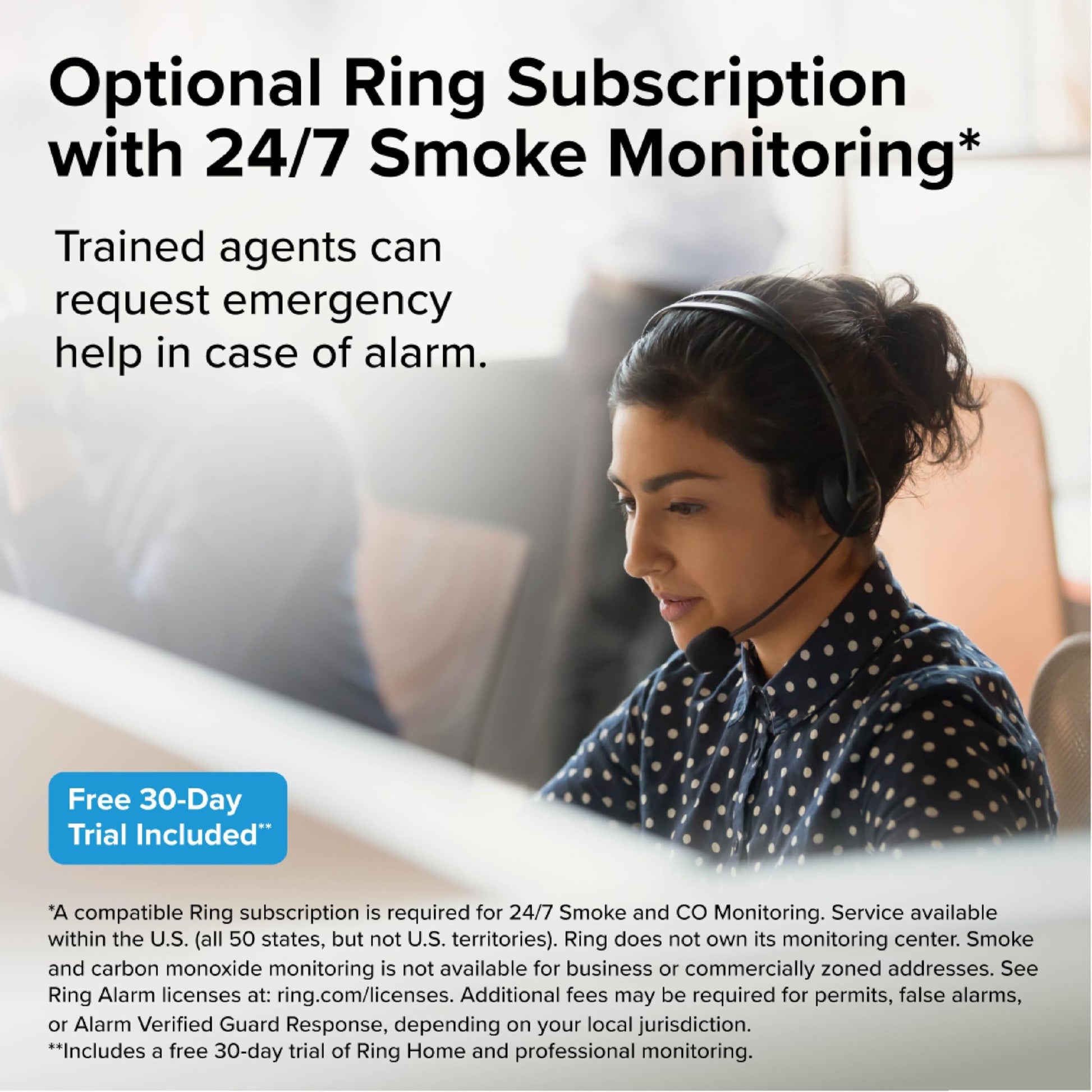 Kidde Smart Smoke Detector, Ring App Enabled for Real-Time Notifications, Wire-Free Interconnectivity, AA Battery Powered