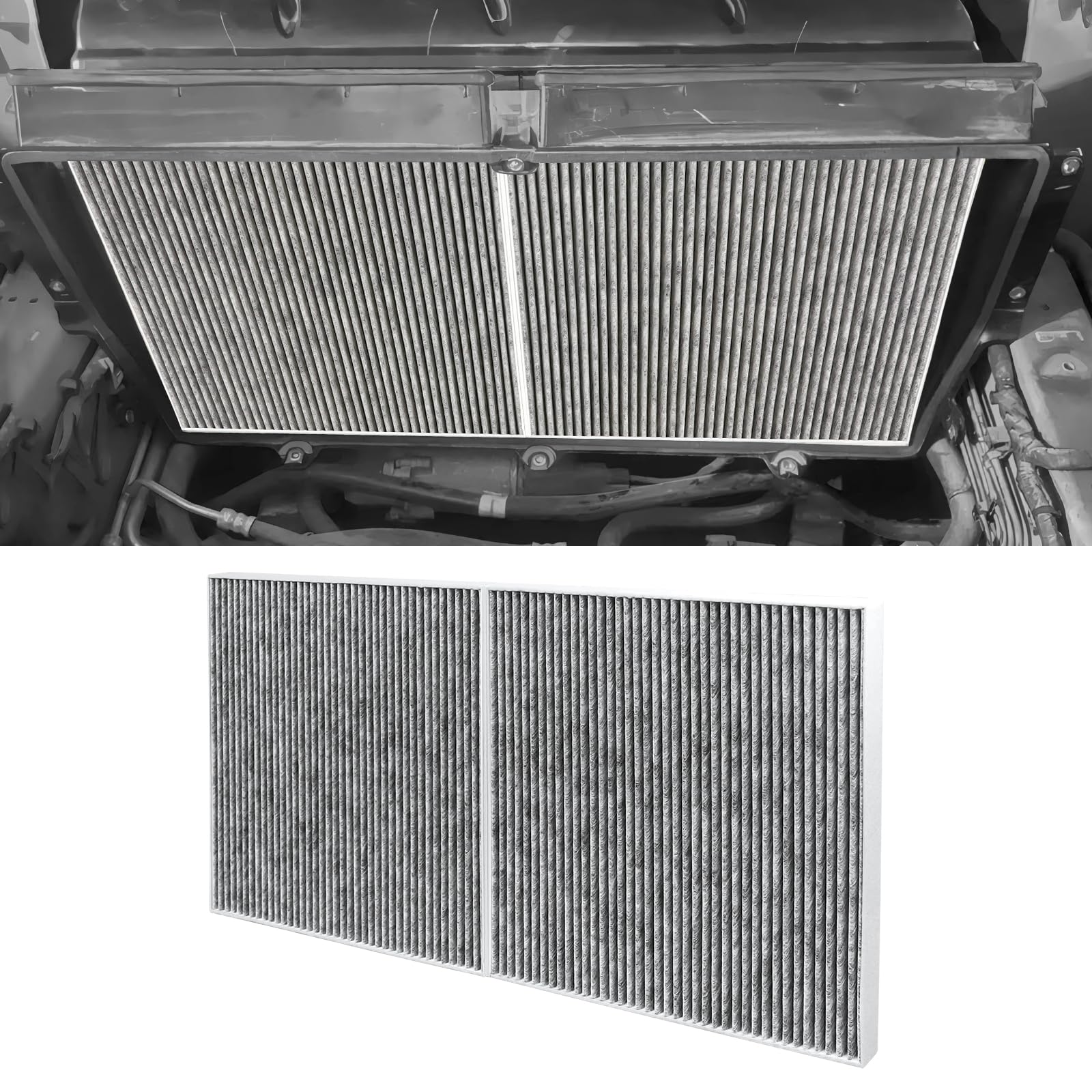 Air Filter Compatible with Tesla Model S 2016 2017 2018 2019 2020 Cabin Air Filter HEPA Air Intake Filter Replacement with Activated Carbon