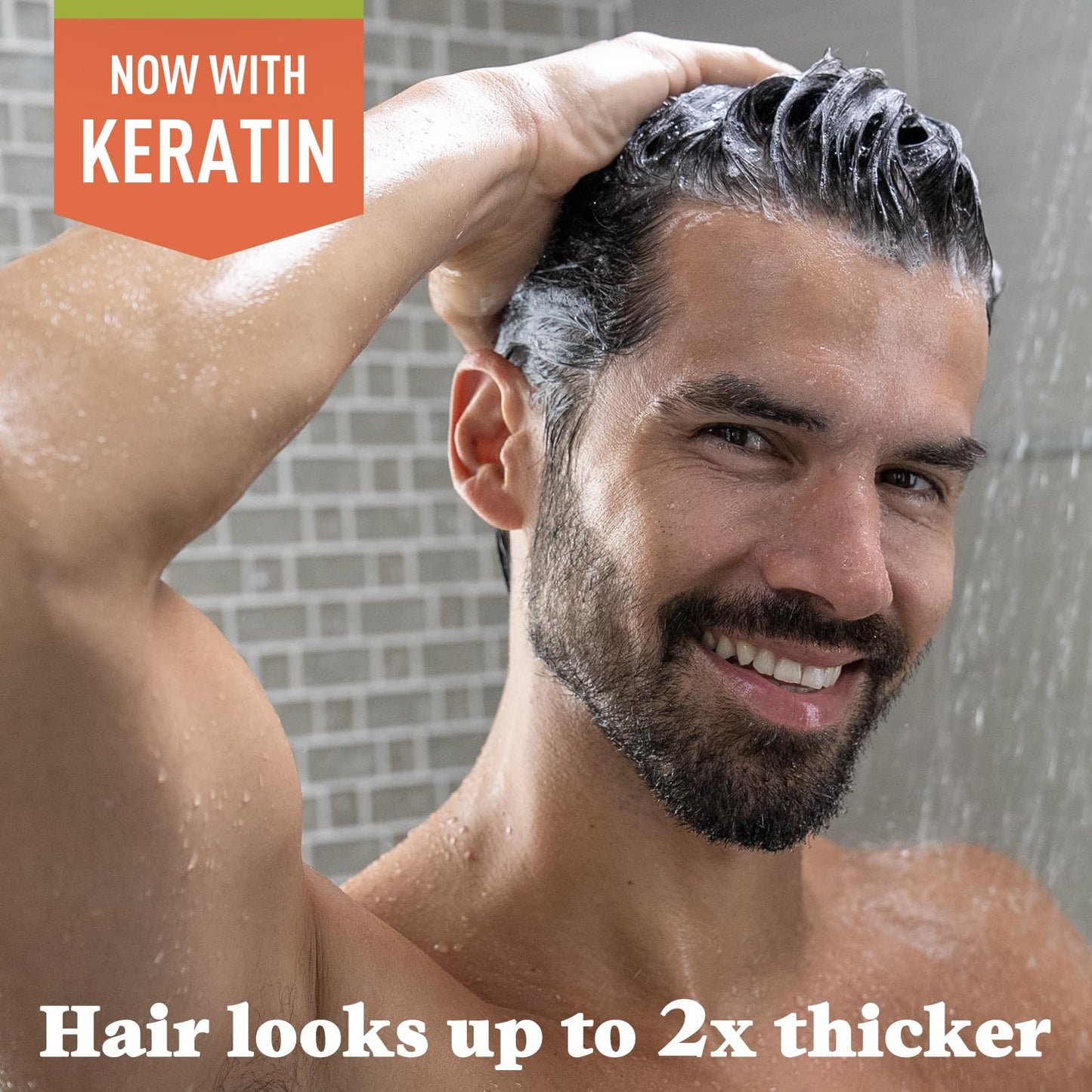 Just for Men Control GX Grey Reducing 2-in-1 Shampoo and Conditioner, Gradual Color with Keratin for Stronger Thicker and Healthier Looking, 4 Fl Oz - Pack of 3