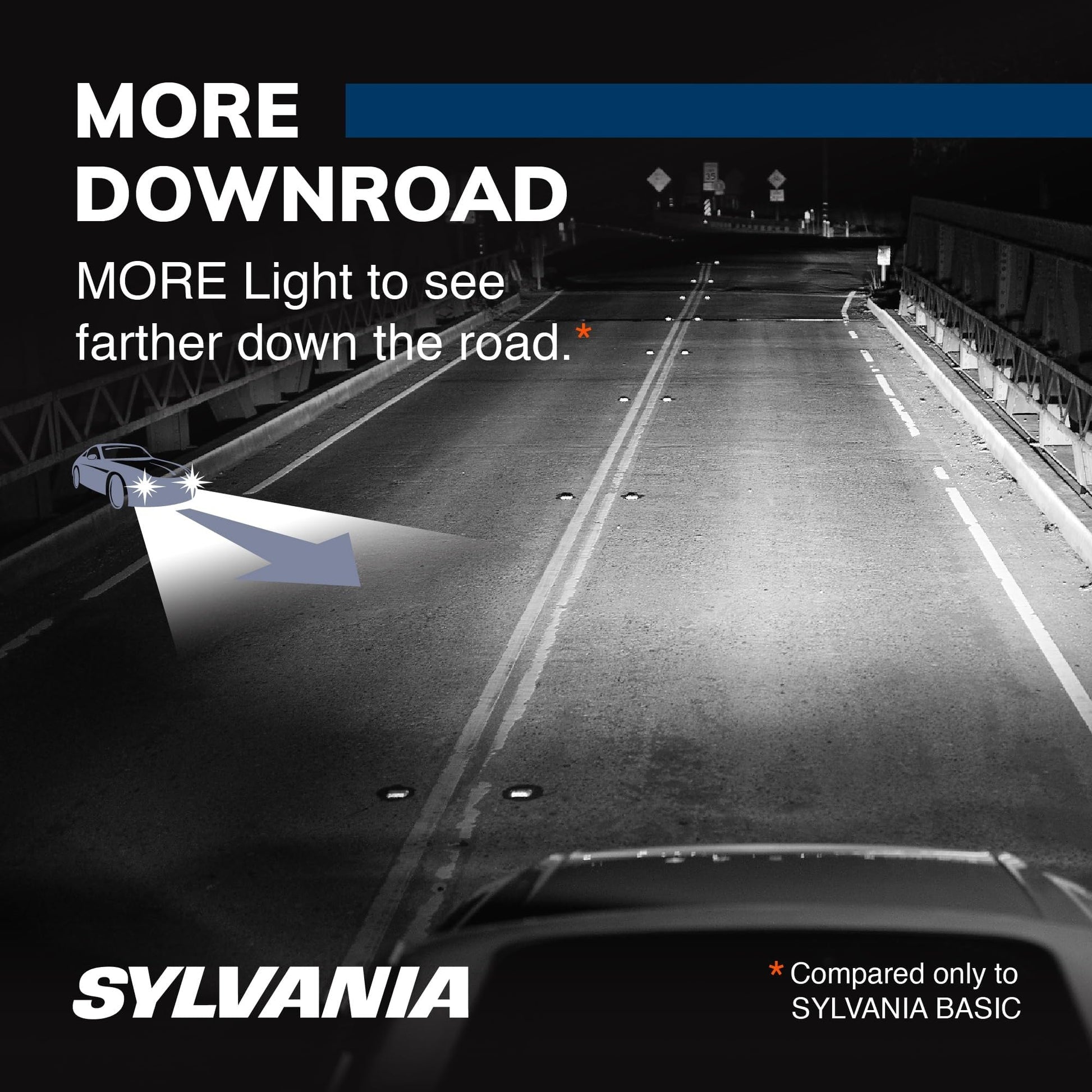 SYLVANIA - H7 SilverStar - High Performance Halogen Headlight Bulb, High Beam, Low Beam and Fog Replacement Bulb, Brighter Down Road with Whiter Light (Contains 2 Bulbs)