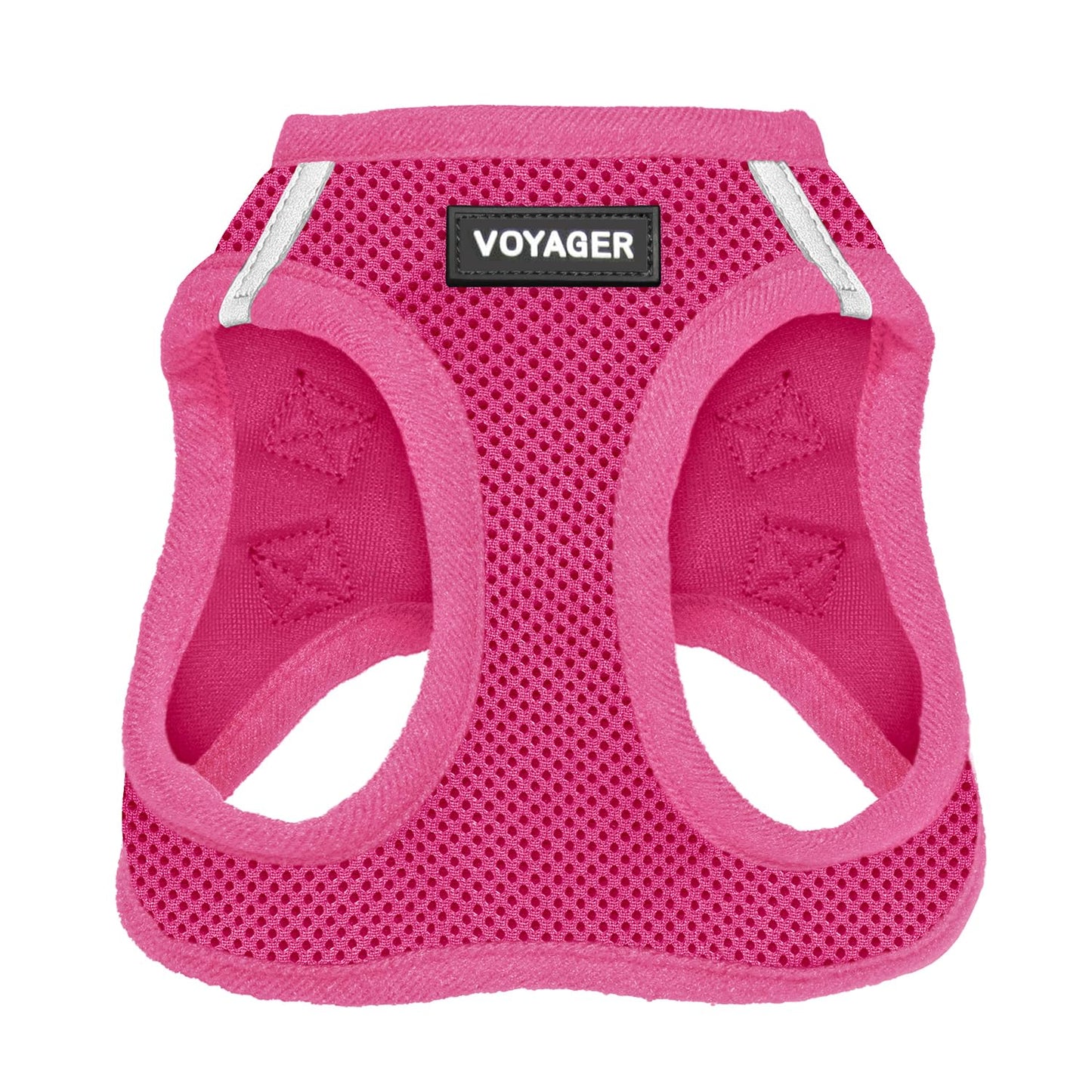 Best Pet Supplies Voyager Step-in Air Harness - All Weather Mesh, Reflective, No Pull Harness for Dogs, Cats - Secure with Hook & Loop Fastener, Buckle, Double D-Rings - Fuchsia, M