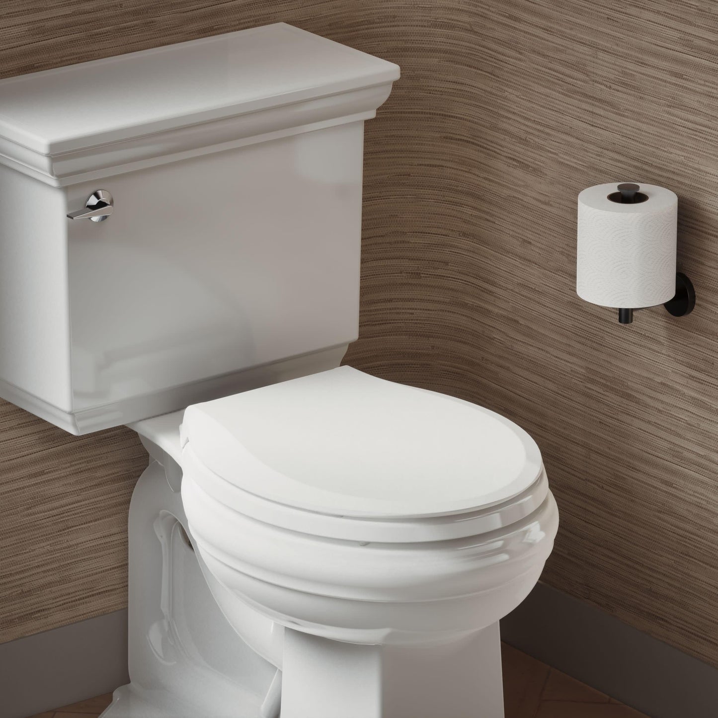 KOHLER 4639-RL-0 Cachet ReadyLatch Round Toilet Seat Soft Close, White