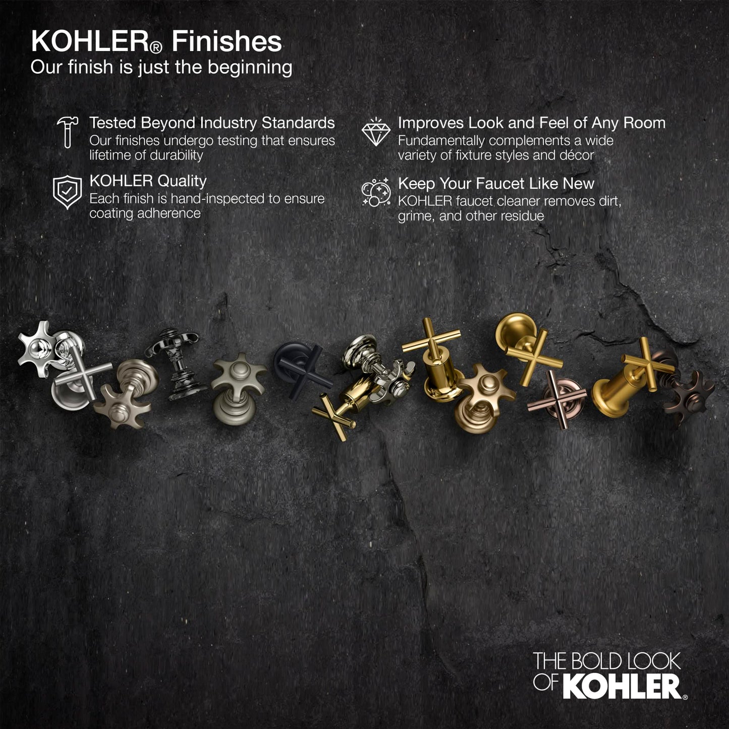 KOHLER K-33151-BL Bathroom Sink Clicker Drain w/o Overflow, Premium Metal, Corrosion Resistant, Matte Black