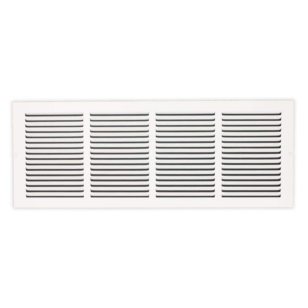 24 in. X 8 in. Steel Return Air Grille in White