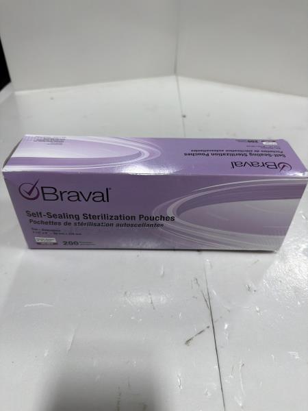 Braval Self-Sealing Sterilization Pouches 200ct