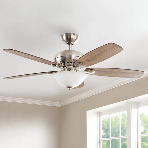READ Southwind II 52 in. LED Indoor Brushed Nickel Ceiling Fan 
