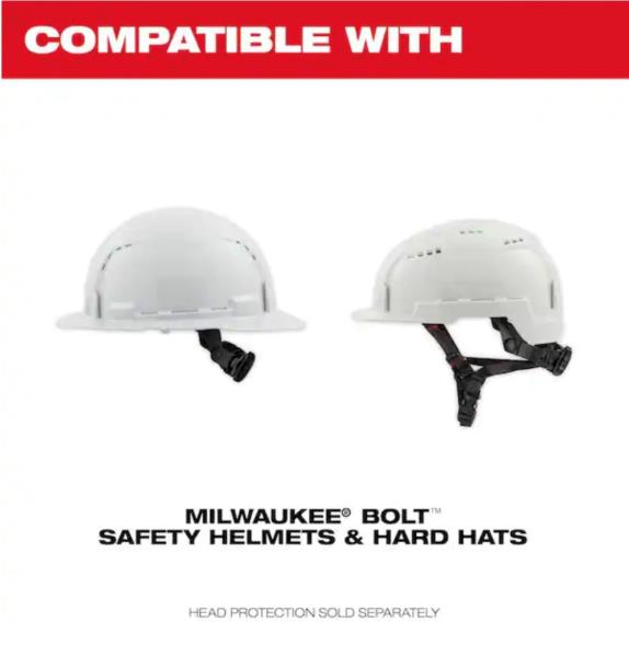 Milwaukee 48-73-1460 BOLT Task Full Face Shield - Clear Uncoated Lens (Compatible with Milwaukee BOLT Safety Helmets & BOLT Hard Hats)