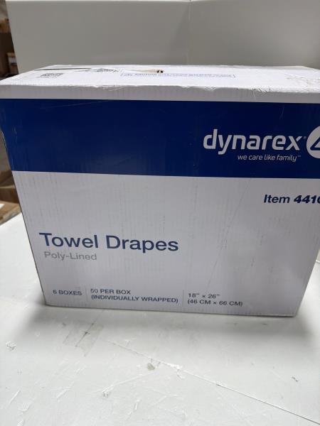 Dynarex 4410 Poly-Lined Towel Drapes 18x26