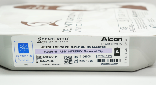 ALCON: 8065000134 Anterior Vitrectomy Probe, 23G, 0.9 mm Size, 45 Angle, ABS Balanced Tip, Disposable, with Ultra Sleeves, For Centurion Vision System