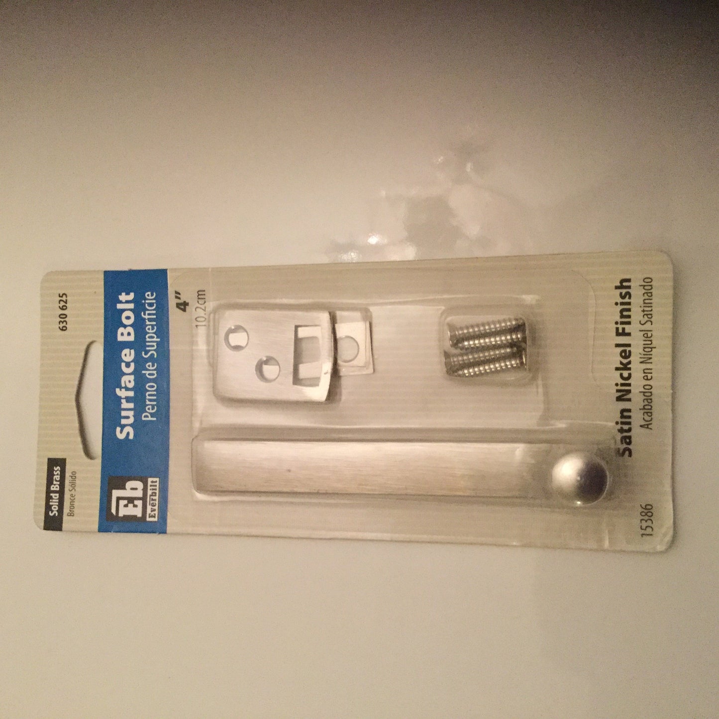 Everbilt 4 in. Satin Nickel Surface Bolt