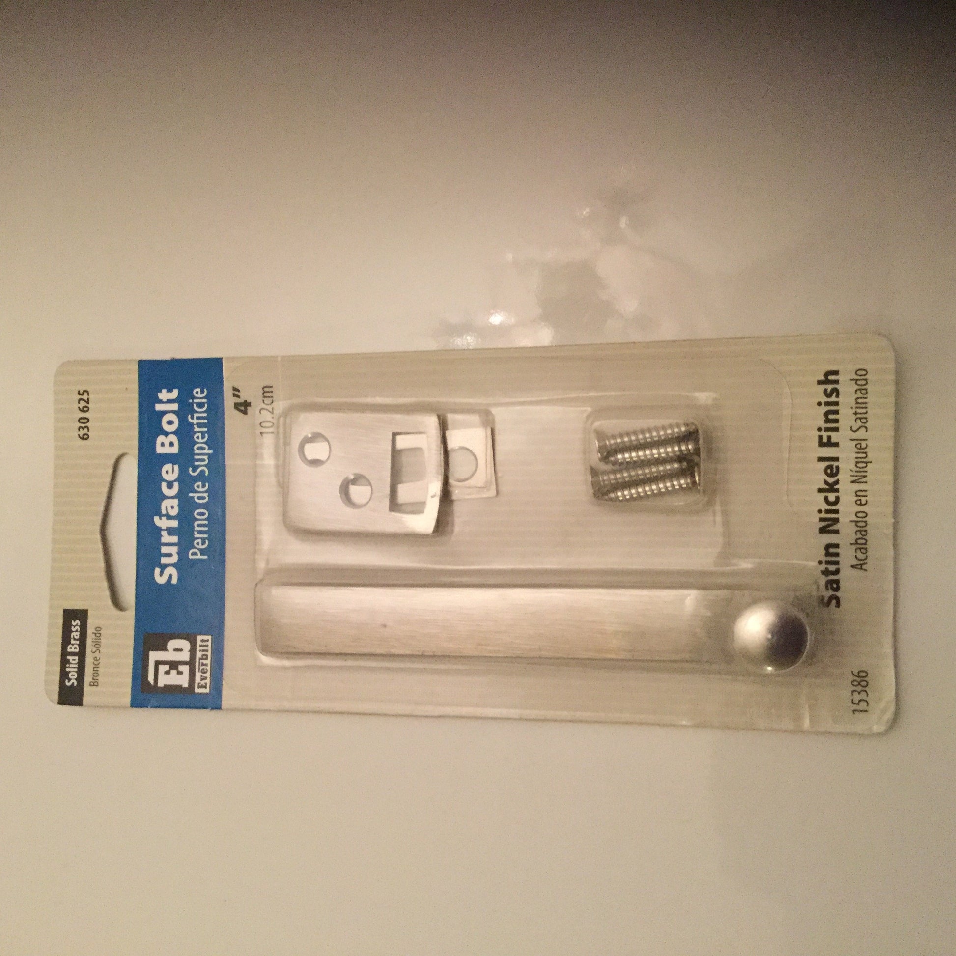 Everbilt 4 in. Satin Nickel Surface Bolt
