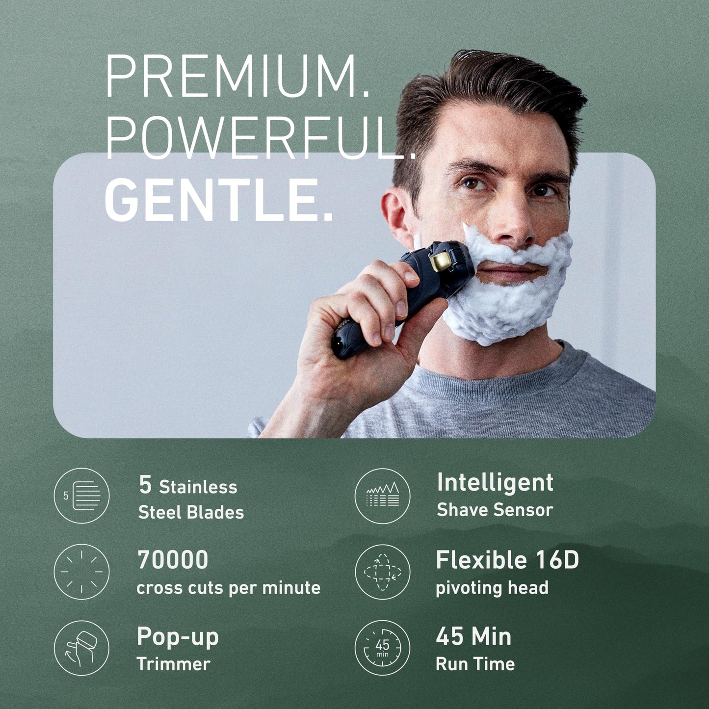Panasonic Arc5 Electric Razor for Men with Pop-Up Trimmer, Wet/Dry 5-Blade Shaver, Mens Electric Razors for Shaving Face with Intelligent Shave Sensor and 16D Pivoting Head, ES-LV67-K (Black)