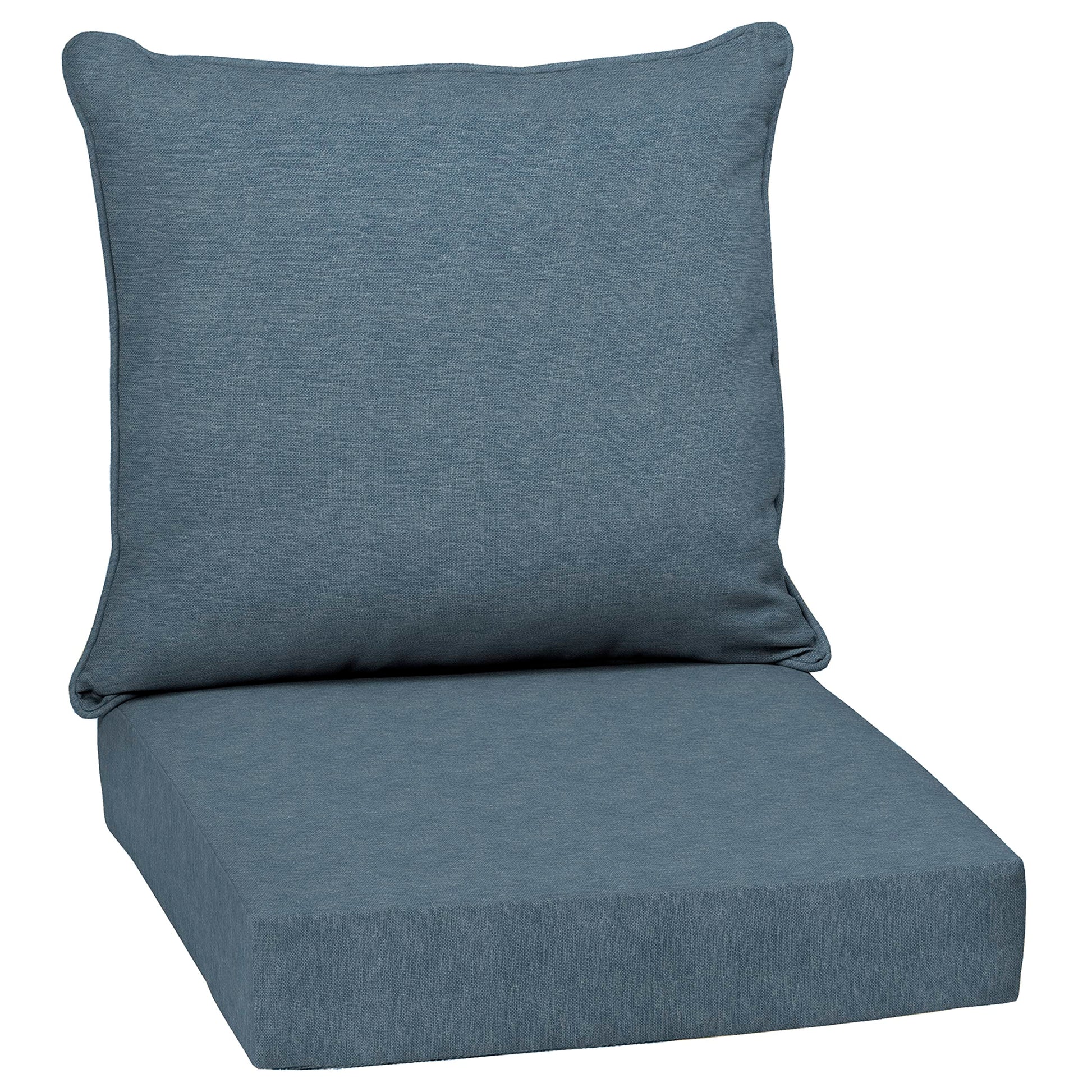 Arden Outdoor Deep Seat Cushion Set, Olefin Fabric, 24x24, Denim Alair