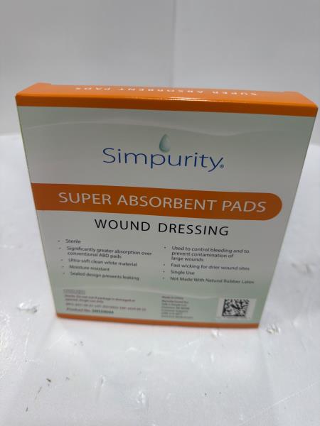 Simpurity Super Absorbent Wound Dressing Pads