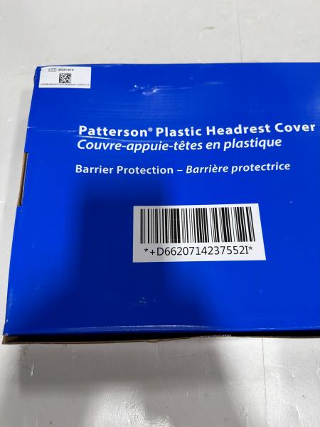 Patterson Dental Plastic Headrest Covers 142-3755