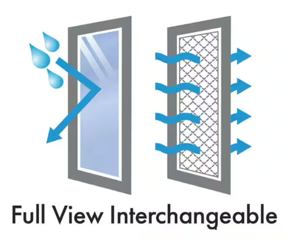 3000 Series 36 in. Black Fullview Easy Install Storm Door