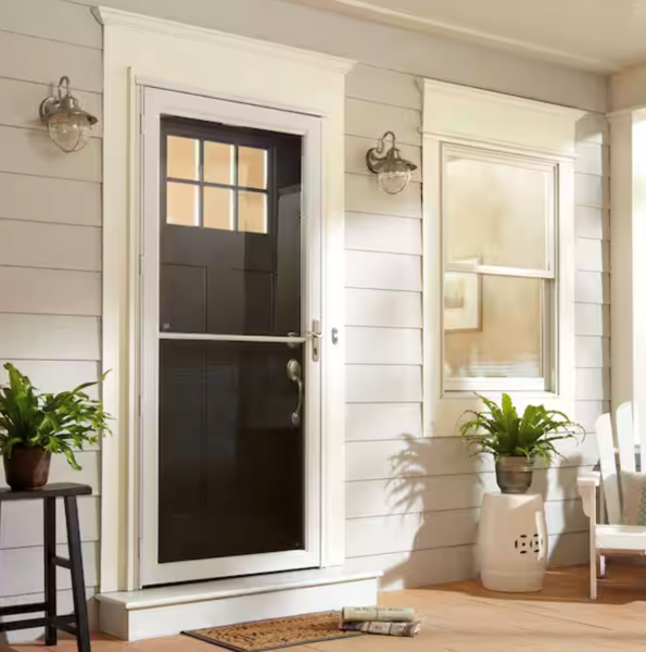 Andersen 2500 Series 36 in. White Self-Storing Storm Door