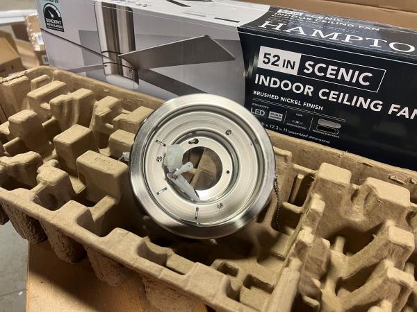 LIGHT KIT PAN ONLY for Hampton Bay Scenic 52 in. Brushed Nickel Hugger Ceiling Fan
