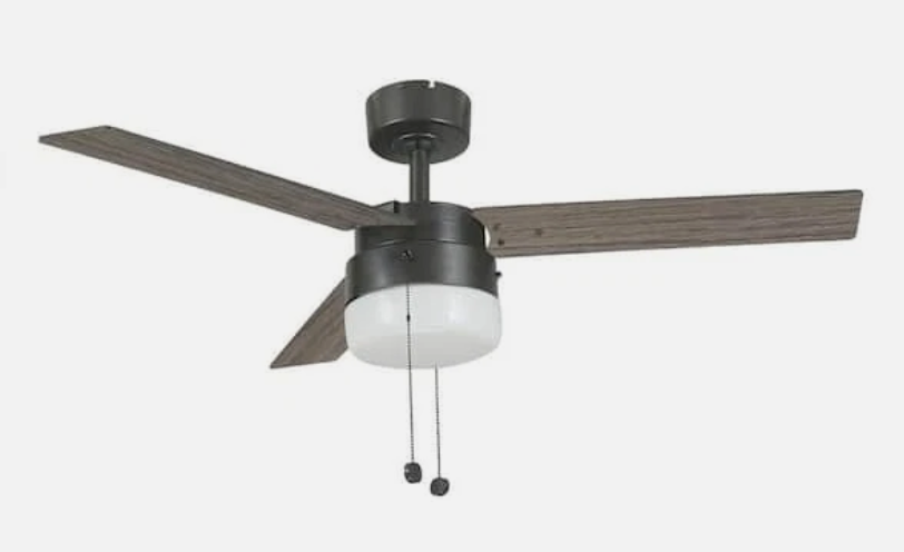 NO GLOBE Hampton Bay Montgomery II 44 in. Indoor Oil Rubbed Bronze Ceiling Fan