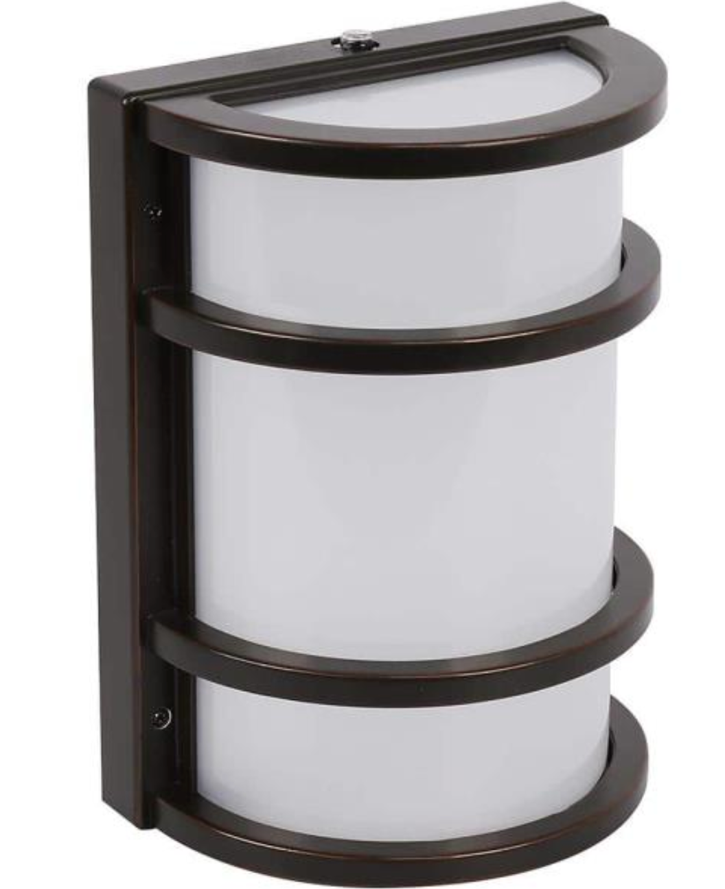 60-Watt Equivalent Integrated LED Bronze Dusk to Dawn Photocell Sensor Half Moon Security Outdoor Wall Pack Light 5000K