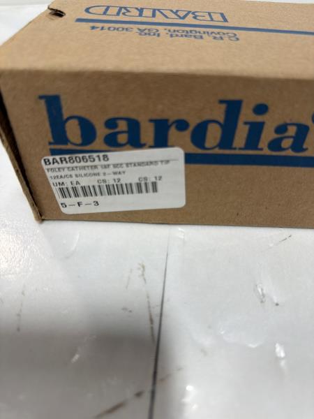 Bard Bardia Foley Catheter 18F 30cc 806518