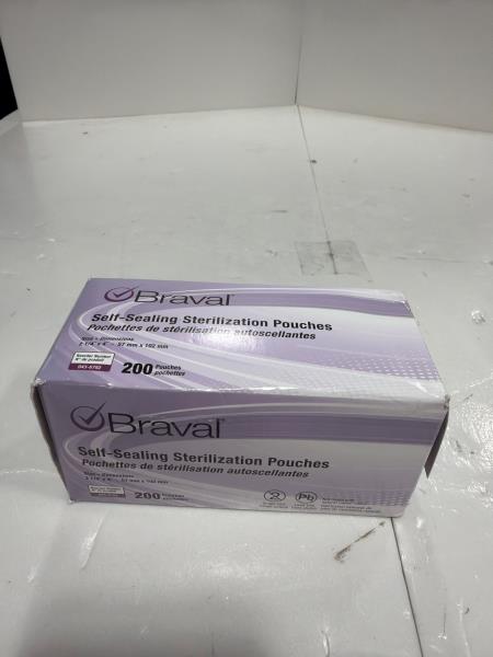 Braval Self-Sealing Sterilization Pouches 200 Count
