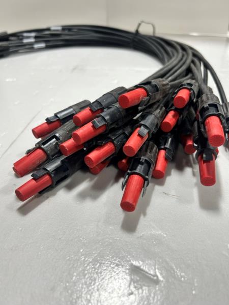 Lot of 24 Solar PV Cable Connectors with Red Protective Caps