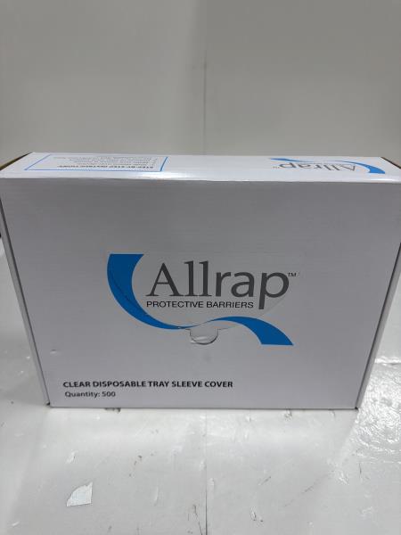 Allrap Clear Disposable Tray Sleeve Covers 500 Ct