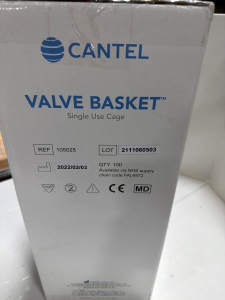 Cantel Valve Basket Single Use Cage 100 Count