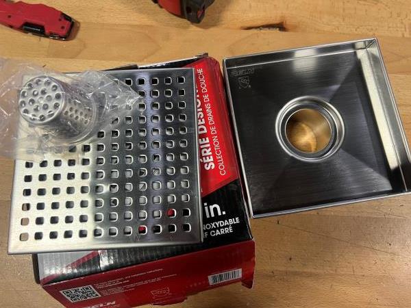 MISSING PARTS 6 in. X 6 in. Stainless Steel Square Shower Drain with Square Pattern Drain Cover