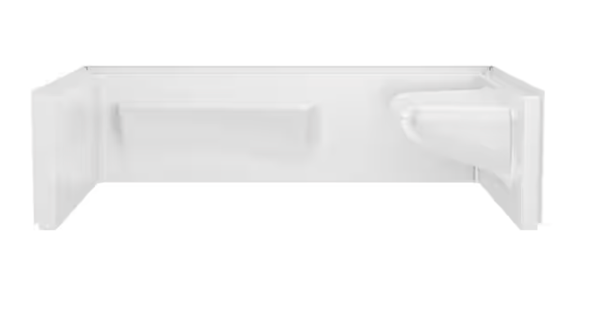  Delta Classic 500 Right Seat 60 in. W x 17.13 in. H 3-Piece Direct-to-Stud Alcove Shower Wall Surround in High Gloss White