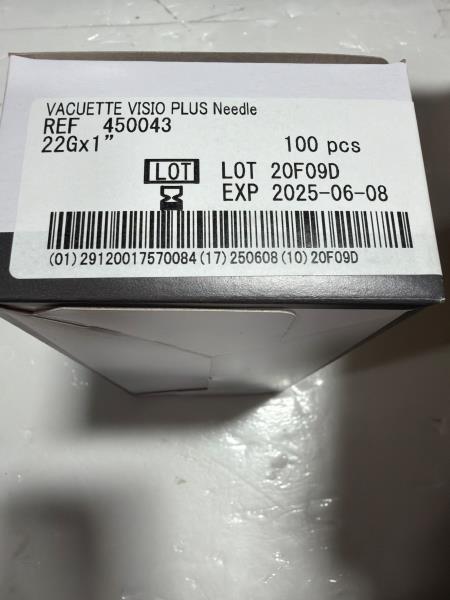 Greiner Bio-One Vacuette Visio Plus Needle 22G