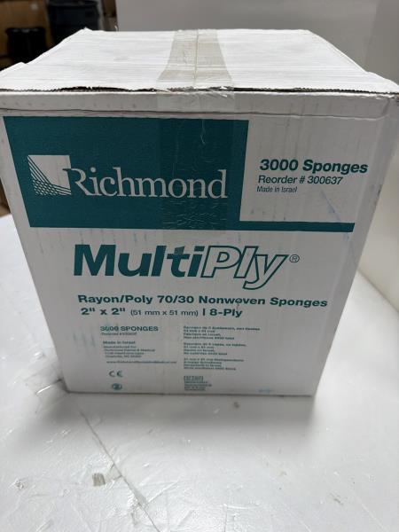 Richmond MultiPly Nonwoven Sponges 2x2 3000 Count
