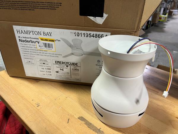 MOTOR ASSEMBLY ONLY for Hampton Bay Naderbury 36 in. Matte White Ceiling Fan with White Color Changing Integrated LED and Remote 52438