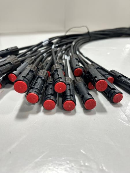 Lot of 24 Solar PV Cable Connectors with Red Protective Caps