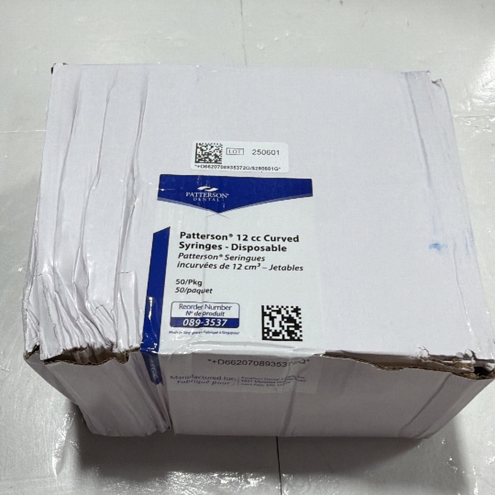 Patterson Dental 12cc Curved Syringes - 50/Pkg