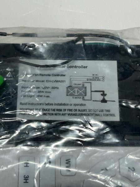 Remote Fan and Light Controller Kit - EH-LVMA001 - Universal