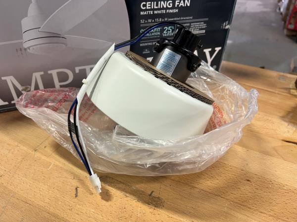 MOTOR ASSEMBLY ONLY for Hampton Bay Caprice 52 in. LED Indoor Matte White Ceiling Fan