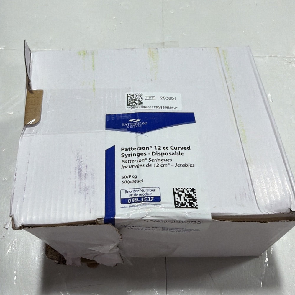Patterson 12 cc Curved Syringes - Disposable 50/Pkg