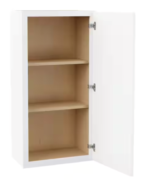 Shaker 21 in. W X 12 in. D X 42 in. H Assembled Wall Kitchen Cabinet in Satin White