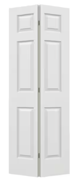 JELD-WEN 32 in. x 78 in. Molded Wood Primed Bi-Fold Door