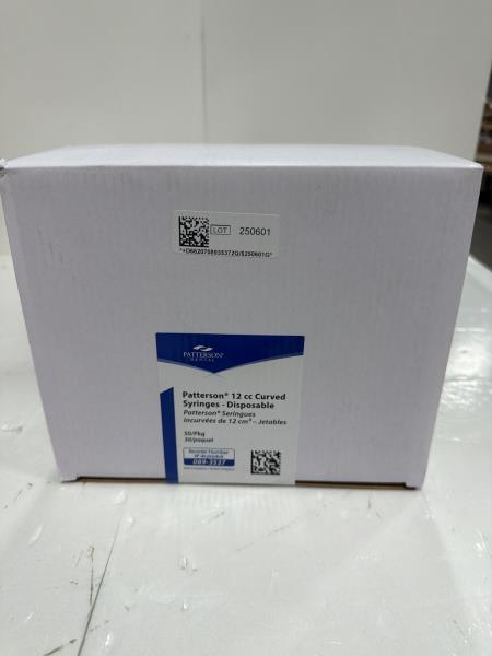 Patterson 12cc Curved Syringes Disposable 50 Pack