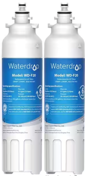 Refrigerator Water FilterReplacement for LG LT800PADQ73613408ADQ75795104Kenmore 949046-9490 (2-pack)