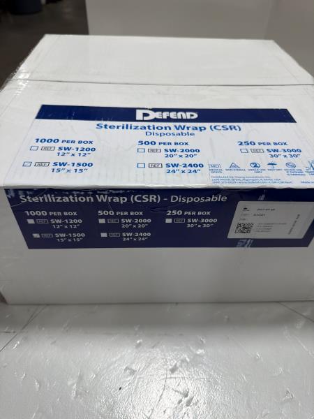 Defend Sterilization Wrap CSR Disposable SW-1500