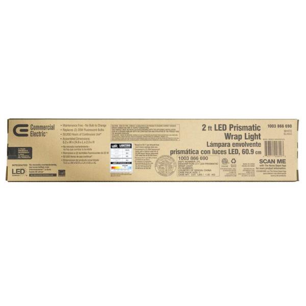 READ Commercial Electric 2' 120-Volt 1900 Lumens Integrated LED Wraparound Light